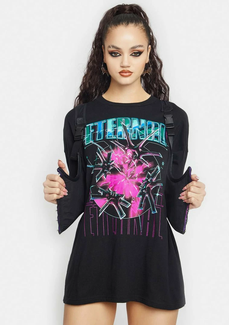 Poster Grl Tops Eternally Famous Oversized Graphic Tee 3 Poster Grl Tops Eternally Famous Oversized Graphic Tee