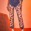 Poster Grl Classy In Cow Print Cropped Denim Jeans