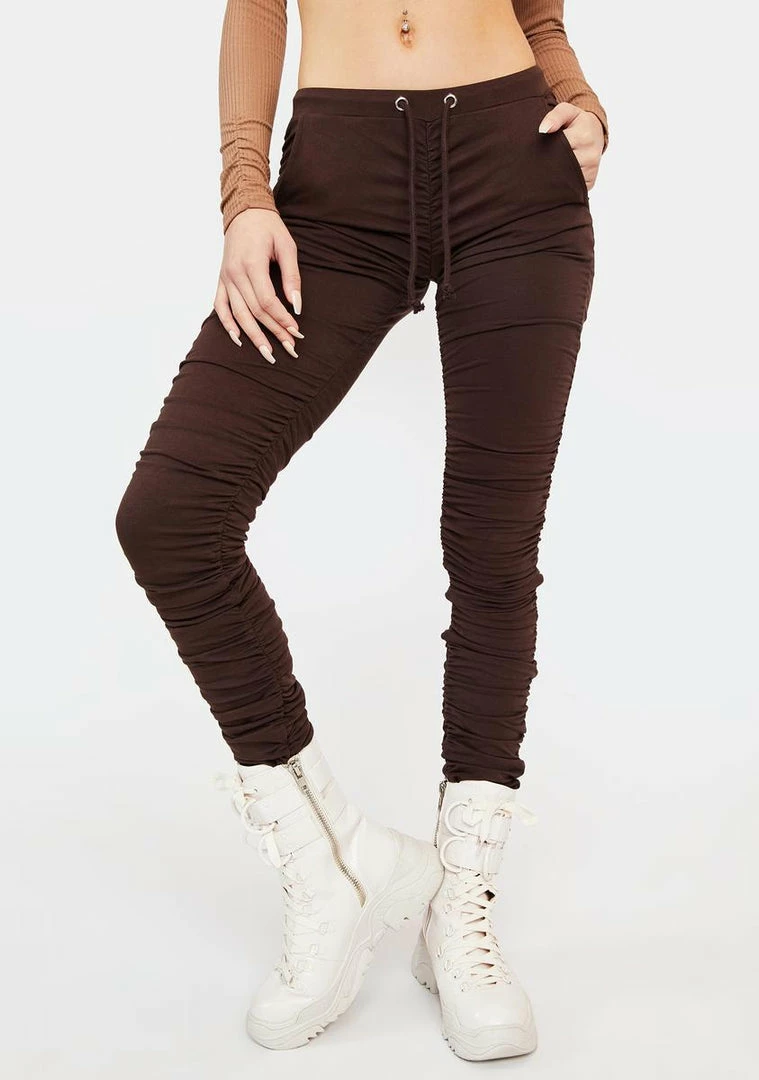 Poster Grl Hot Roommate Ruched Joggers 3 Poster Grl Hot Roommate Ruched Joggers