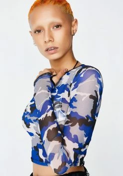 Poster Grl Total Invasion Camo Crop Top