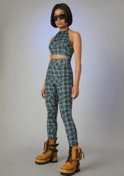 Poster Grl Never The Same Plaid Pant Set