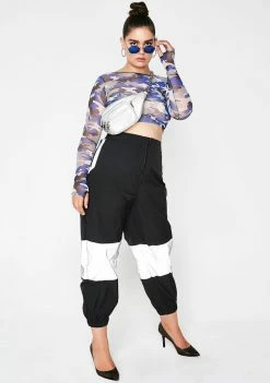 Poster Grl See Me Shining Reflective Pants Bottoms