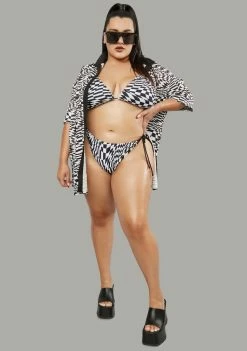 Poster Grl Tops Plus Warped Realm Checkered Button Up Shirt