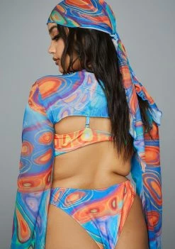 Poster Grl Swim Plus Trippy Charmer 4-Piece Bikini Set 9 Poster Grl Swim Plus Trippy Charmer 4-Piece Bikini Set