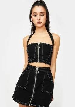 Poster Grl Bottoms Million Dollar Baller Denim Skirt