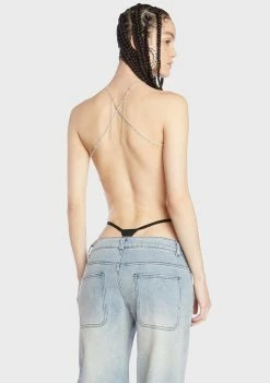 Poster Grl Dress Up Shit Deja Vu Rhinestone Top