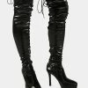 Poster Grl Cupid's Secret Stretch Thigh High Platform Boots
