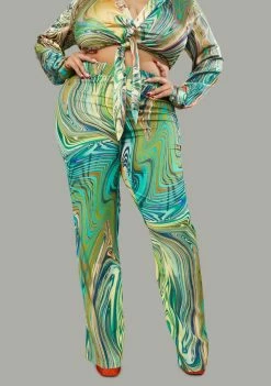 Poster Grl Bottoms Plus Hypnotic Habits Kick Flare Pants