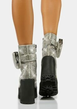 Poster Grl Platforms At The Top Rhinestone Ankle Boots