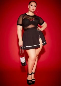 Poster Grl Plus With The Pits Cherry Rhinestone Top Tops