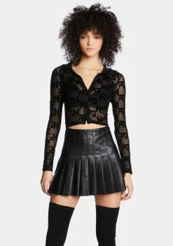 Poster Grl Back To Reality Sheer Crop Top