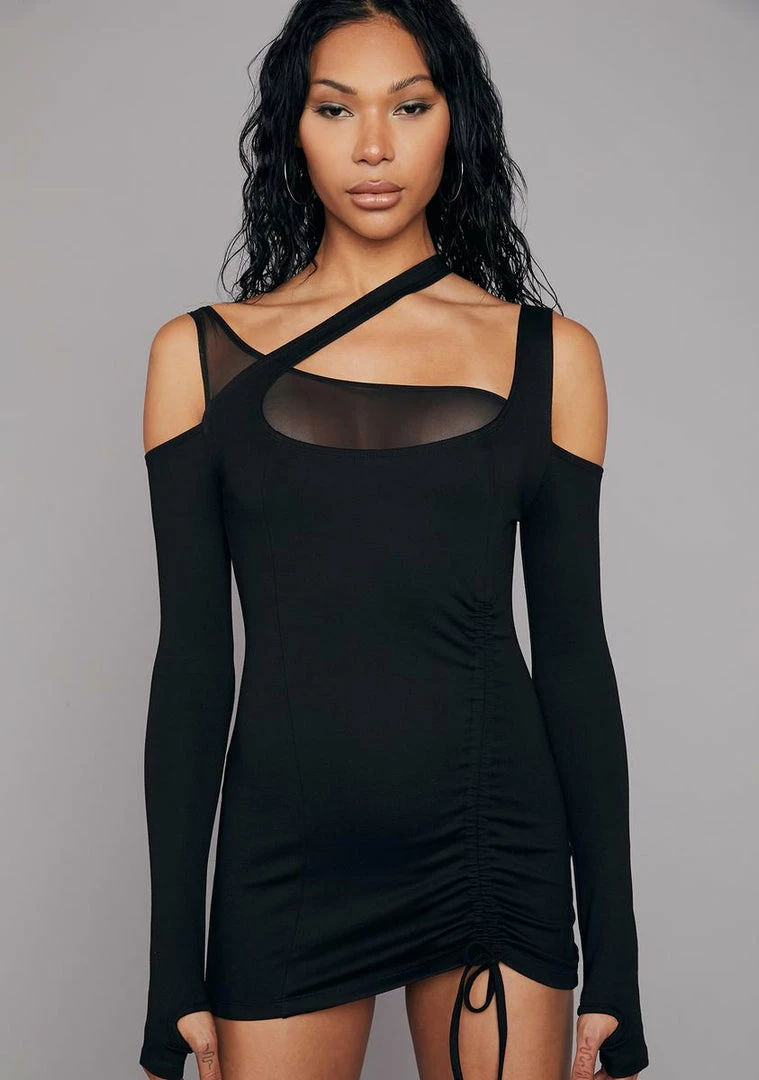 Poster Grl Drop A Name Long Sleeve Mini Dress 3 Poster Grl Drop A Name Long Sleeve Mini Dress