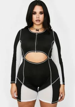 Poster Grl Jumpsuits & Rompers Legit Bawdy Goals Biker Playsuit