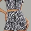 Poster Grl Warped Realm Checkered Mini Skirt
