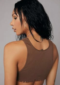 Poster Grl Mocha No Regulations Crop Tank