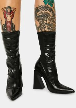 Poster Grl Callous N Cordial Power Mesh Sock Heels