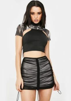 Poster Grl Vamp Know My Worth Ruched Skirt